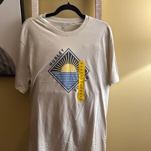 Hurley Cream and Blue Short Sleeve Tees